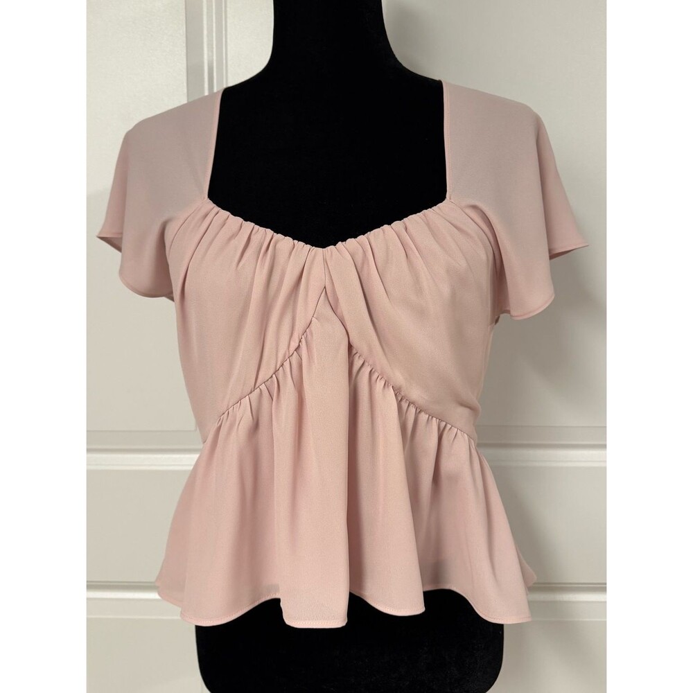Express Peplum Flutter Sleeve Top